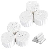 300 Stück, Nasenbluten Stopper, Blutstiller Stift, Wattebällchen, 1.0 X 3.8 Cm, Nasentamponade, Watterollen Zahnarzt, Tupfer Rolle