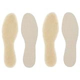Green Feet 2 Paar dicke Lammwoll Einlegesohlen, mit gratis 5h Wärmebooster, warme Wollsohlen echte Lammwolle für Damen und Herren in Größe 38