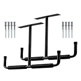 Deckenregale – Dachgarage Lagerregal, robuste Deckenhalterungen für Garage | 2 robuste Stahl-Deckenhalterungen für Garage, Fahrradaufhänger, Haken für die Decke