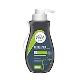 Veet Men Haarentfernungscreme für Oberkörper & Beine - Enthaarungscreme für Männer, Haarentfernung in 5-10 Minuten - 400 ml Spender inkl. Spatel