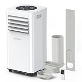 Klimaanlage Mobil 9000 BTU, Mobile Klimaanlage 4-in-1, Kühlung, Entfeuchtung und 2-Stufiger Belüftung, Mobiles Klimagerät mit Abluftschlauch, Digitalanzeige, 24h-Timer, Kühlfläche bis zu 88 m³(33㎡)