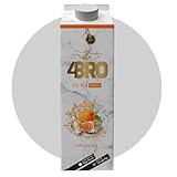 4BRO Ice Tea Pfirsich - Fruchtiger Eistee mit Pfirsich-Geschmack - Wiederverschließbare Kappe - 8 x 1l