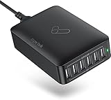 Topvork USB Ladegerät Mehrfach 60w USB ladegerät 6 Port USB mehrfach ladestation mit Q-Pulse Technologie für iPhone 12/11 Pro Max, Galaxy S21 S9 S8 Plus, LG, Huawei, HTC, Smartphones, Tablets