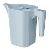 PECZEKO Gießkanne 1,8 Liter für Haus & Garten - aus robustem Kunststoff - giesskanne zur einfachen Bewässerung von Blumen, Pflanzen und zimmerpflanzen 1er-Set (1 Pack) Grau