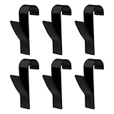 Pixaro 6 Stück Handtuchhaken schwarz - Haken für Handtuchheizkörper Badehakenhalter, Badheizkörper, Heizkörper haken, Handtuchhaken,Bademantel haken, Heizkörperhaken für Badezimmer,Toilette und Küche