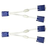 IMIKEYA 2 Stück Vga Splitter Kabel 03m 15 Poliger Vga Video Splitteradapter 1 In 2 Ausgang für Monitor Bildschirmspiegelungpc TV