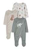 C&A Baby Jungen Pyjamas Onesie 3er Pack|Multipack Regular Fit Motivprint|Bedruckt mintgrün 50