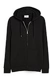 C&A Herren Hoodie-Sweatjacke Unifarben schwarz XL