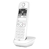 Gigaset AS690HX - DECT-Mobilteil mit Ladeschale - Fritzbox-kompatibel - hochwertiges Schnurloses Telefon für Router und DECT-Basis - kontrastreiches Display, weiß [Deutsche Version] [Ohne Basis]