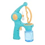 LRXIYODE Elektrische Seifenblasenpistole Automatischer Bubble Maker mit Mehrfachlöchern Batteriebetrieben Spielerisch für Kindergeburtstag Party und Outdoor Spaß Blau