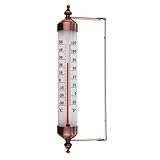 Außenthermometer mit Bronze-Effekt, stilvolles Gartenthermometer, geeignet für Außenwand / Gewächshaus / Garage