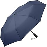 FARE Mini-Taschenschirm – Premium-Regenschirm öffnet-schließt-automatisch flexibel windsicher stabil kompakt wasserdicht; Markenschirm 60 Jahre Erfahrung aus Deutschland (marine)