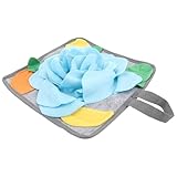 BESTonZON Kaninchen Schnüffelmatte aus Polarfleece mit Rutschfestem Boden Kleines Trainingspad für Langsame Fütterung Waschbare Haustier Futtermatte für Kleintiere