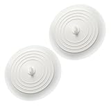 Beatifufu 2 Stück Silikon Badewannenstöpsel Weich Dichtend Weiß für Badewannen Duschwannen und Küchenspülen