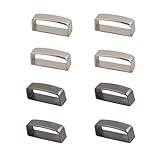 Wisebom 8 Pcs Gürtelschnalle Herren, GürtelschlaufenhalterSchnappschlaufen Gürtelschlaufen zum Annähen, Gürtelschlaufen Ersatz Ersatzgürtelschnalle Belt Keeper Befestigungsschnalle, 4 cm B 1.2 cm H