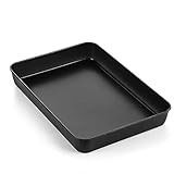 TEAMFAR Backblech, Edelstahl Antihaft Auflaufform Kuchenblech, Rechteckigies Tiefes Backform Fettpfanne für Kuchen/Lasagne/Brownie, Gesund & Hochwertig, Leicht zu Reinigen, 26,5x20,5x4,7cm