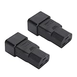 Akozon 2 Stück IEC320 C20 auf C21 Netzteil für USV, PDU, Server – Schwer Entflammbares PVC, Plug-and-Play-Design für Elektronik, 16 A–20 A, 125 V–250 V