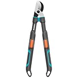 Gardena Astschere TeleCut Pro S, Teleskop-Astschere für frisches Holz bis 50 mm, verlängerbar bis 670 mm, präzisionsgeschliffene Klingen, PowerCoating für saubere Schnitte (12040-88)