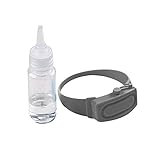 Chnegral 2 Stück/1 Set, tragbares, wasserdichtes Silikon-Armband für Händedesinfektionsmittel, Alkoholspender, Grau