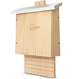WILDLIFE HOME Großer Schwerer Fledermauskasten nach NABU - verschraubt aus Massivholz & 100% wetterfest, unbehandelt, Fledermaus-Haus & Nistkasten Fledermäuse, Sommer & Winterquartier