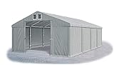 Das Company Lagerzelt 5x8m wasserdicht grau Zelt 560g/m² PVC Plane hochwertig Zelthalle Summer SD