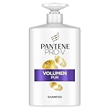 Pantene Pro-V Volumen Pur Shampoo 1000ml Pumpspender für Feines, Plattes Haar Reinigt Sanft Schützt die Haarbindungen Ohne Silikone, Mineralöle und Farbstoffe Active Nutri-Plex Technologie
