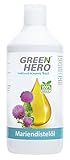 Green Hero Premium Mariendistelöl hochdosiert 1000 ml für Hunde und Pferde - Mariendistel-Öl reich an Omega-6 Fettsäuren, Vitamin E sowie Linolensäure - Barf Zusatz - Einzelfuttermittel