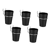 Holibanna 5 Sätze Cup Halter Haken Garage Stecktafel-Organizer Haken für Lochwand organisieren Steckbrettbecher Zubehör für Metall-Steckbrett-Organizer Steckbretthalter Edelstahl Schwarz