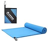 flintronic Mikrofaser Handtuch, 200x100cm Groß Badetuch, Schnelltrocknend Mikrofaser Handtücher, Sporthandtuch, Reisehandtuch, Strandhandtuch für Gym Strand Sauna, Himmelblau