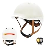 Life Fahrradhelm, Scooter, mit starker Beleuchtung vorne/hinten, Blinkfunktion, Einheitsgröße (Artic White)