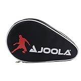 JOOLA 80505 Tischtennisschläger Hülle Pocket Double Tischtennishülle für 2 Wasserabweisende Tischtennistasche, Schwarz/Rot, 28 x 17 x 4 cm