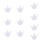 WANDIC Origami-Papierkraniche, handgefertigt, gefaltet, Origami-Papierkranich-Girlande für Hochzeit, Party, Hintergrund, Heimdekoration, Weiß, 100 Stück