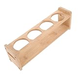 ULTECHNOVO Rundes Gewürzregal aus Holz mit Löchern Stabiler Holzständer für Öl und Gewürzflaschen Platzsparendes Küchen Organizer für Vielseitige Aufbewahrung und Einfachen Zugriff