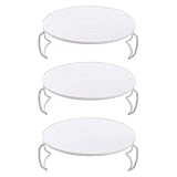 QUMIIRITY 3 Stück Dampfgarer aus Temperaturbeständigem Abs Rundes Mehrschichtiges Küchenregal Platzsparender Mikrowellen Speisenhalter