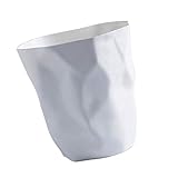Fenteer Abfalleimer – Papierkorb für, Badezimmer, Aufenthaltsraum, Weiß groß, 26.5cm
