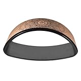 Rückenstreckerrad – Yoga-Ring mit elastischem Band, stationäre Stützhilfe beim Dehnen | Back Cracking Wheel Arch Shape, Yoga Wheel Natural Cork Fitness Wheel, Dharma Wheel Roller für Pilates Yoga Pose