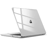Fintie Hülle Kompatibel mit 12.45 Zoll Microsoft Surface Laptop Go 3/2 / 1(2023-2020), Ultradünne Hartschale Schutzhülle Snap Case, Transparent