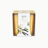 ipuro - dekorative ipuro soft vanilla Duftkerze - minimalistische & puristische Duftkerzen im Glas - intensive Duftkerzen mit feiner Madagaskar Vanille - stilvolle Kerze 125 g