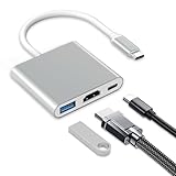 DAILINK 3-in-1 USB C HDMI Adapter, Light-Ning zu HDMI Kabel für TV, Multiport Digital AV Mit 4K HDMI, USB-A 3.0, Plug and Play