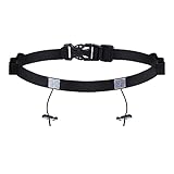 SJBAUTYO Triathlon Startnummernband,Laufgürtel mit Nummernhalter, 6 Ring Running Belt, Bauchtasche Gürteltasche für Triathlon, Marathon, Laufen, Radfahren