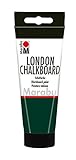 Marabu 12680050868 - Tafelfarbe, London Chalkboard Tafel grün 100 ml, Wasserbasis, speichelecht, sehr gut deckend, schnell trocknend, nach Trocknen m. Kreide beschreibbar und mit Wasser abwischbar