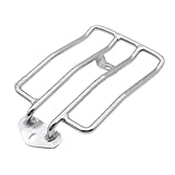Motorrad Heckgepäckträger Für XL Sportsters Für Iron 48 883 XL1200 2004-2019 Motorrad Hinten Solo Sitz Gepäck Rack Schwarz Chrom(Silber)