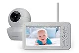 Babysense HDS2 Babyphone mit Kamera, 5 Zoll 720P HD, Ohne WLAN, Nachtlicht, Wiegenlieder, 300m Reichweite, Zwei-Wege-Audio, ECO Modus, 4X Zoom, 4000mAh Akku