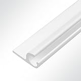 LYSEL® Kederschiene Kederleiste Kederprofil 15x30mm pulverbeschichtet 3m 45° Weiß Ø10mm für Keder 6-9mm