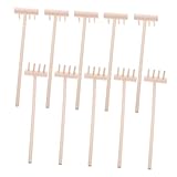 ibasenice 24 Teiliges Tisch Sandwerkzeug Mini Zen Rechen Kleiner Sandrechen Holzrechen Bonsai Rechen Sandtischrechen Miniatur Gartenwerkzeuge Mini Zen Gartenrechen Miniatur