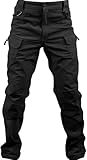 Stafeny Herren Cargo Regular Hosen Army Combat Work Military Tactical Casual Multi Pockets Walking Kletterhosen Schwarz XXXL