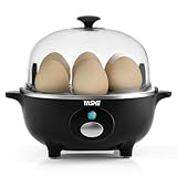 YASHE Eierkocher, 360W Kompakter Egg Cooker Multifunktional, 7 Eier leicht zu Pellen, Weich, Mittel, Hart Gekocht, Eierbecher, Omelett-maker, Dampfgarer, Signalton, Kontrollleuchte, BPA-frei