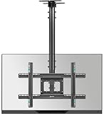 ONKRON Deckenhalterung für Fernseher & Monitor 32-80 Zoll - Fernsehhalterung schwenkbar max VESA 600x400 bis zu 68,2 kg TV Deckenhalterung Schwarz/Fernseher Halterung Decke