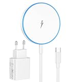 Mag-Safe Ladegerät iPhone mit 20W Schnelles, Wireless Charger induktive ladestation für iPhone 17/16/15/14/13/12 Serie, Ohrhörer 3/2, LED kabelloses ladegerät mit Zwei Ladeanschlüssen