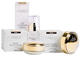 CALINACHI Anti-Aging Set 3-Step – Tagescreme SPF 30 50 ml + Nachtcreme 50 ml + Augenserum 15 ml | Matrixyl Synthe’6, Q10, Vitamin C & Hyaluron + AMEYEZING | gepflegter Teint